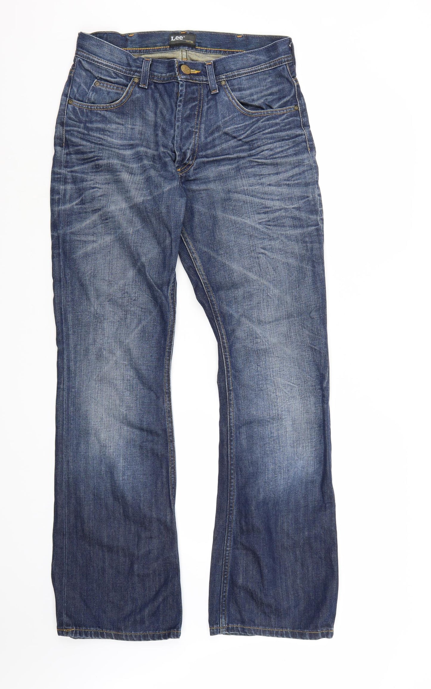 Lee Mens Blue  Denim Bootcut Jeans  L32 in