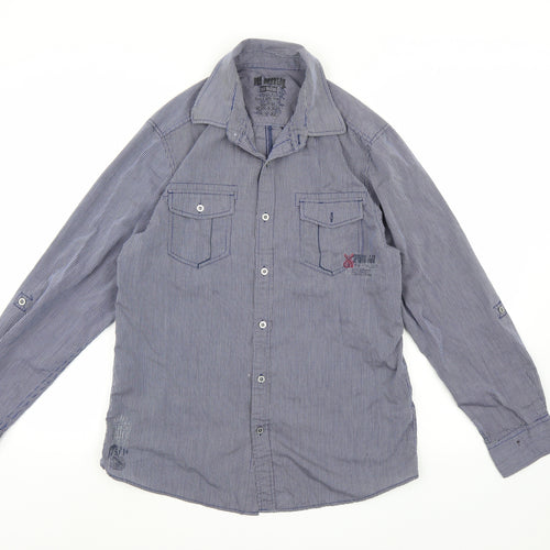 Red Herring Mens Blue Striped   Button-Up Size M
