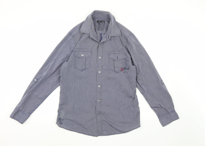 Red Herring Mens Blue Striped Button-Up Size M