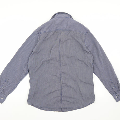Red Herring Mens Blue Striped   Button-Up Size M