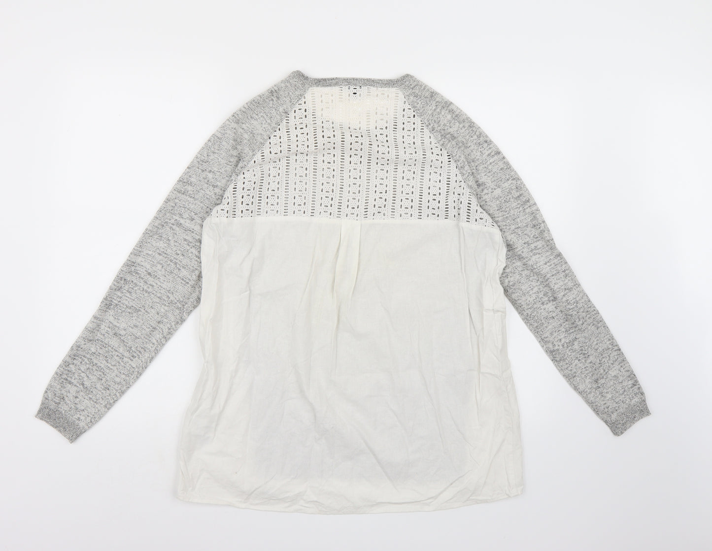 Warehouse Womens Grey  Knit Pullover Jumper Size 12