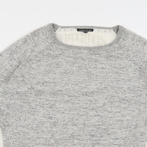 Warehouse Womens Grey  Knit Pullover Jumper Size 12