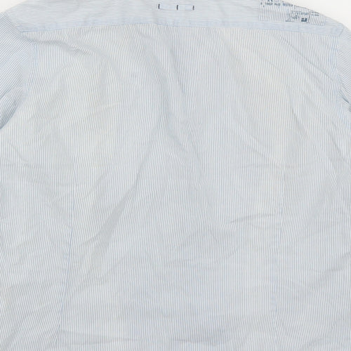 River Island Mens Blue Striped   Button-Up Size M