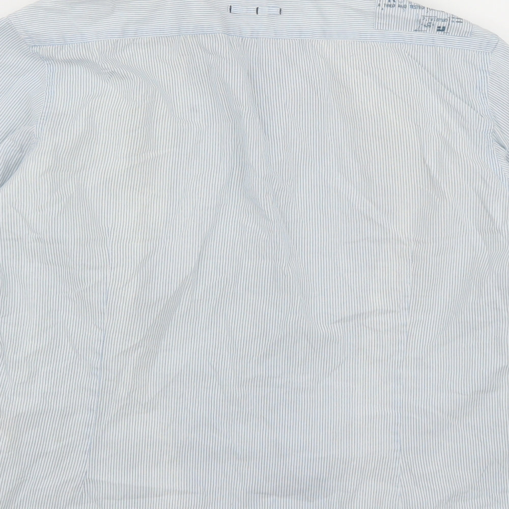 River Island Mens Blue Striped   Button-Up Size M