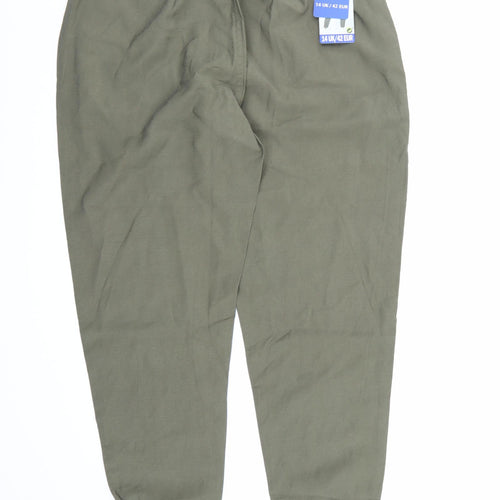 BC Clothing Womens Green   Harem Trousers Size 14 L26 in