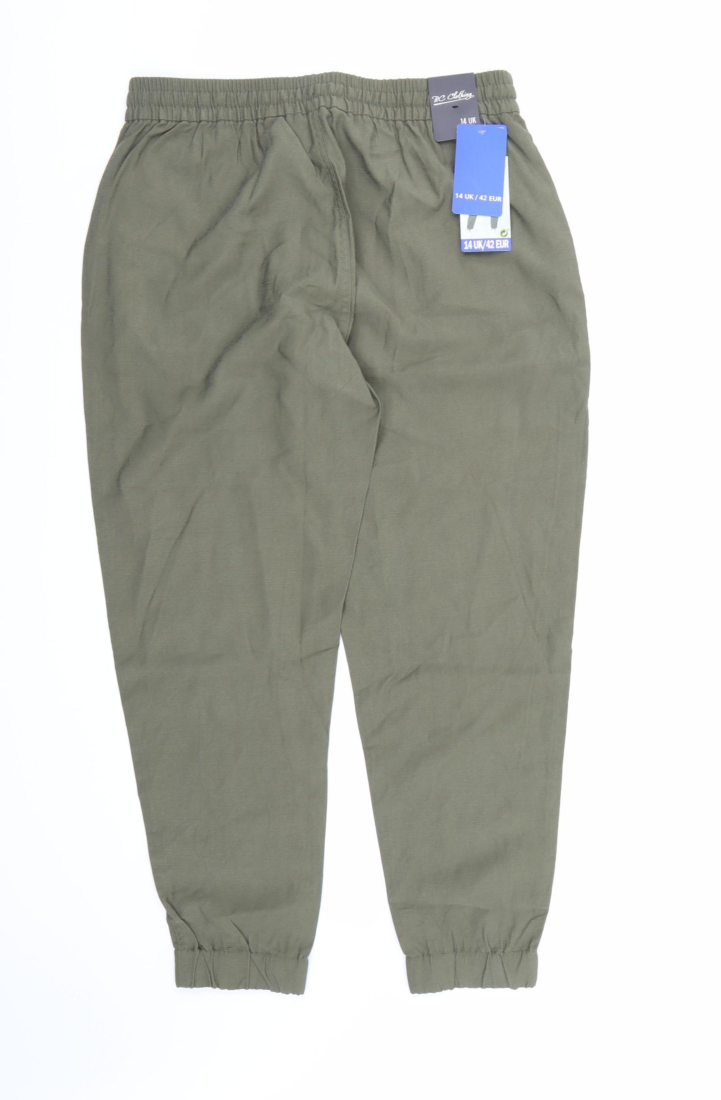 BC Clothing Womens Green   Harem Trousers Size 14 L26 in