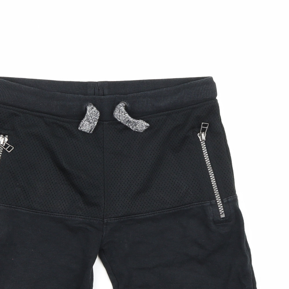 Nutmeg Boys Black  Jersey Sweat Shorts Size 9-10 Years