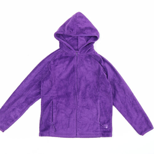 Mountain Warehouse Girls Purple  Fleece Full Zip Hoodie Size 11-12 Years