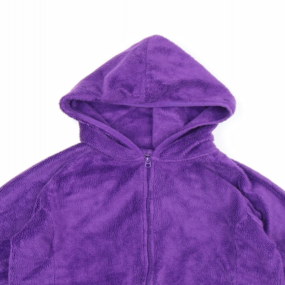 Mountain Warehouse Girls Purple  Fleece Full Zip Hoodie Size 11-12 Years