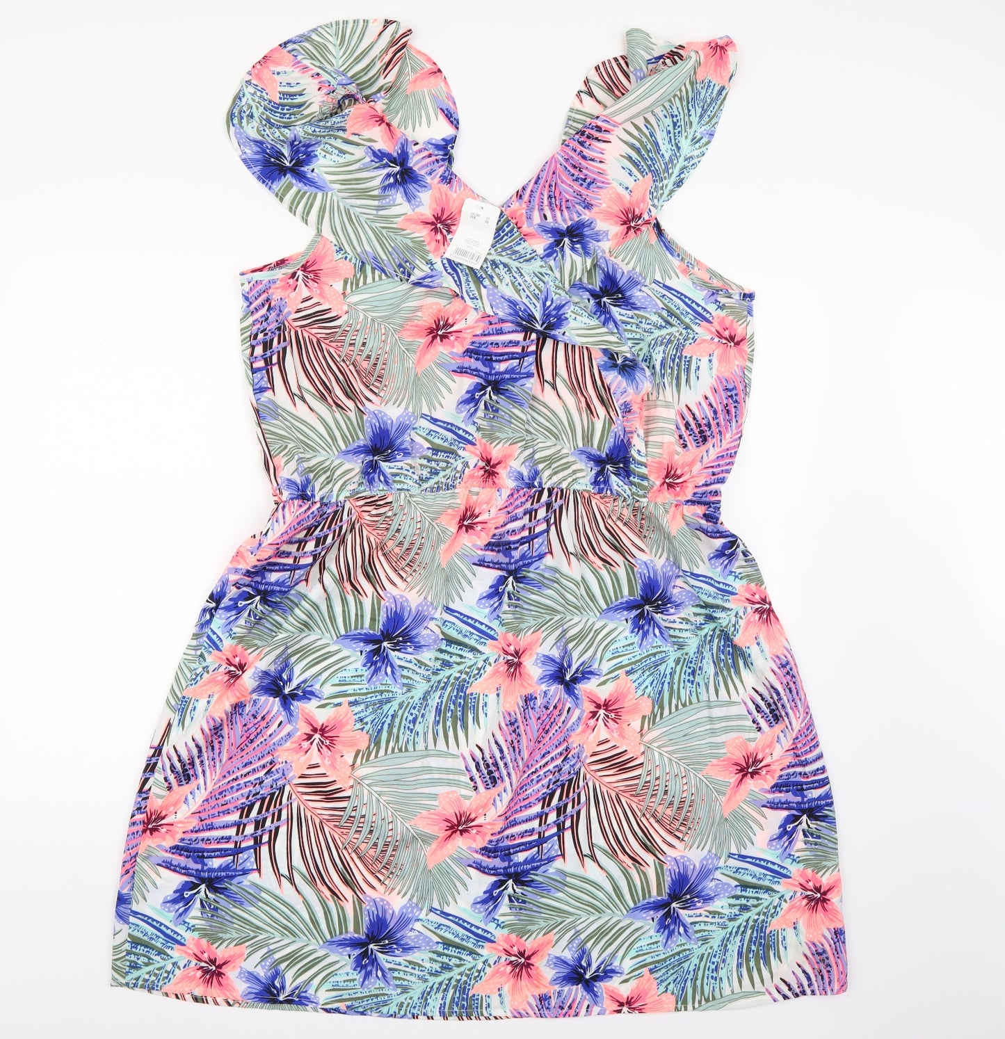 PEP&CO Womens Multicoloured Floral Chiffon A-Line  Size 22
