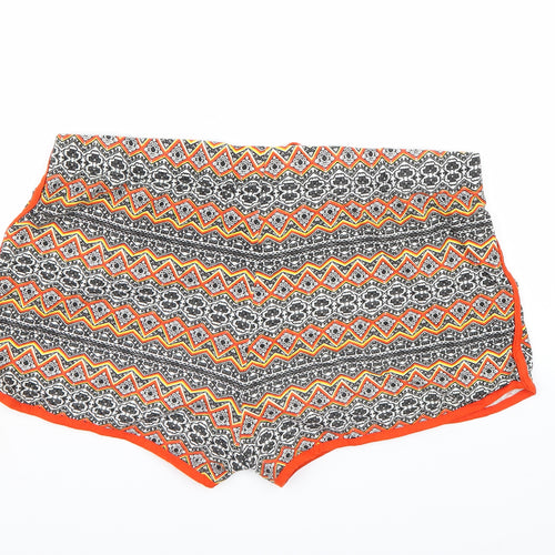 PEP&CO Womens Multicoloured Geometric  Sweat Shorts Size 20