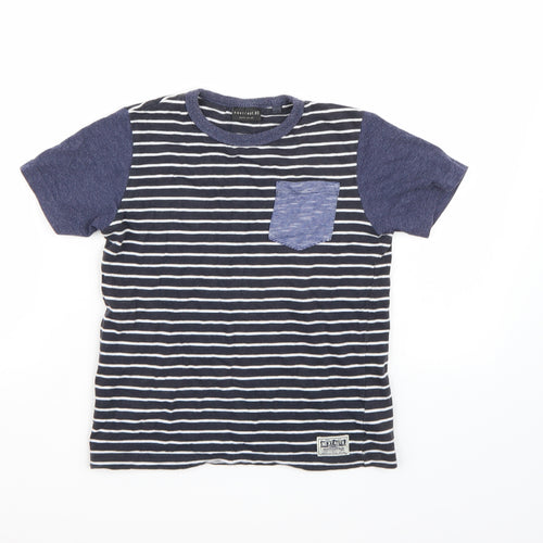 NEXT Boys Blue Striped  Basic T-Shirt Size 6 Years