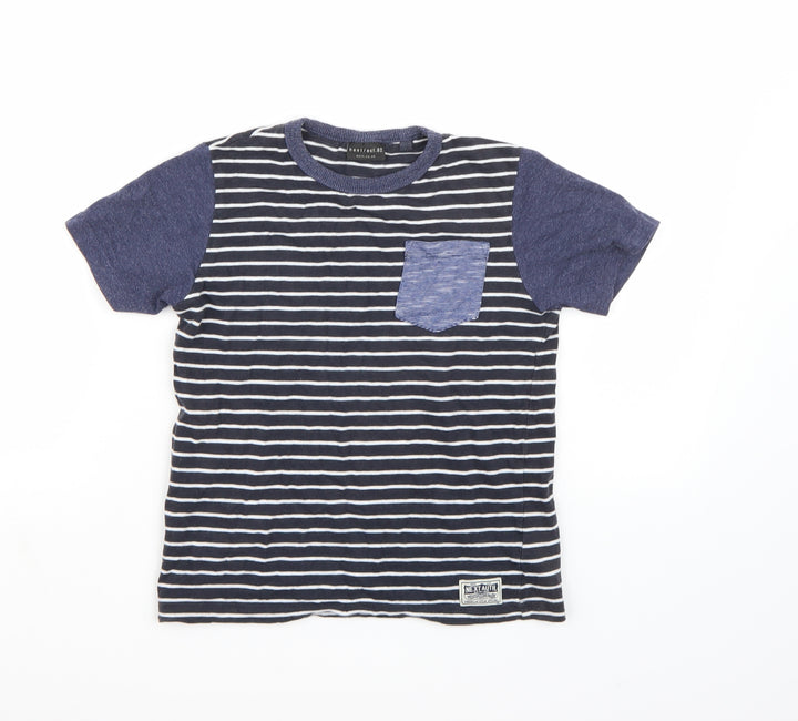 NEXT Boys Blue Striped Basic T-Shirt Size 6 Years