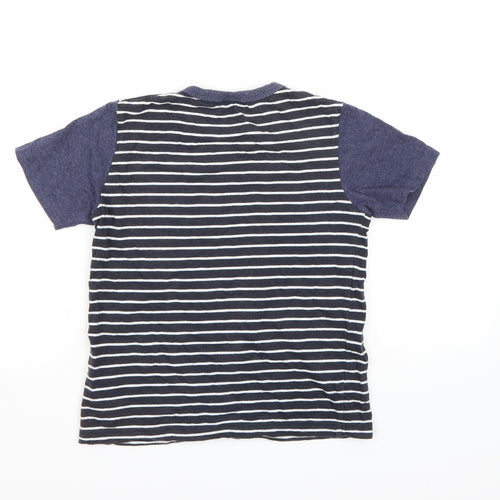 NEXT Boys Blue Striped  Basic T-Shirt Size 6 Years