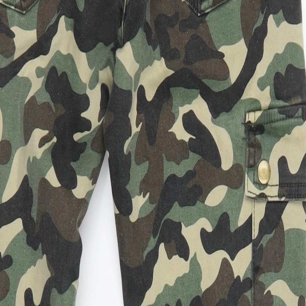 Monday Girls Green Camouflage  Tapered Jeans Size XL