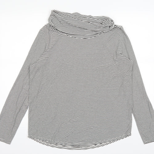 Deane & White Womens White Striped  Pullover Jumper Size L