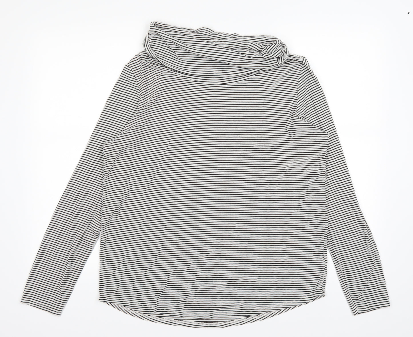 Deane & White Womens White Striped  Pullover Jumper Size L