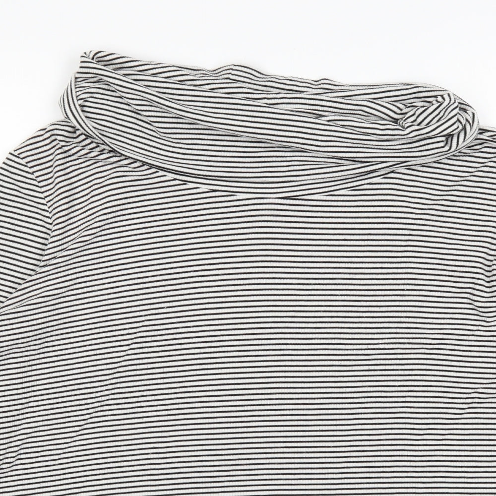 Deane & White Womens White Striped  Pullover Jumper Size L
