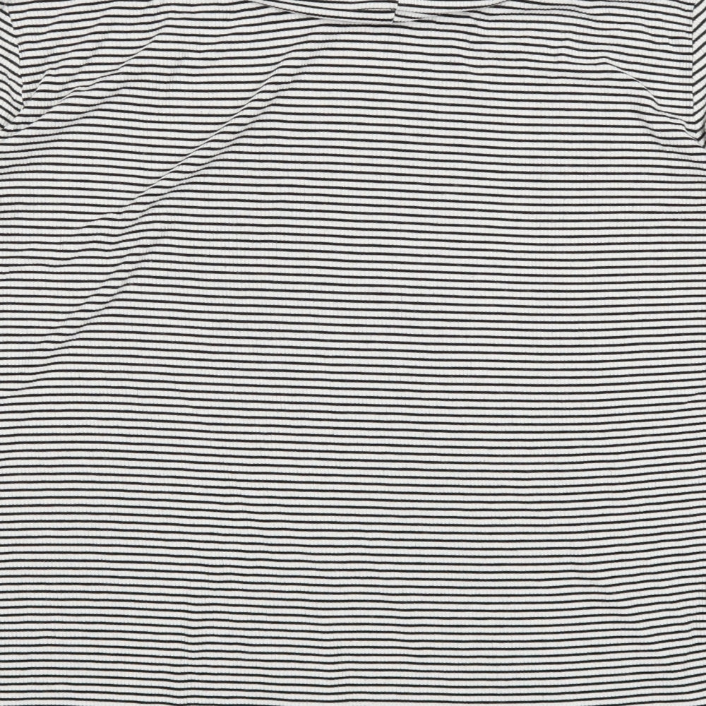 Deane & White Womens White Striped  Pullover Jumper Size L