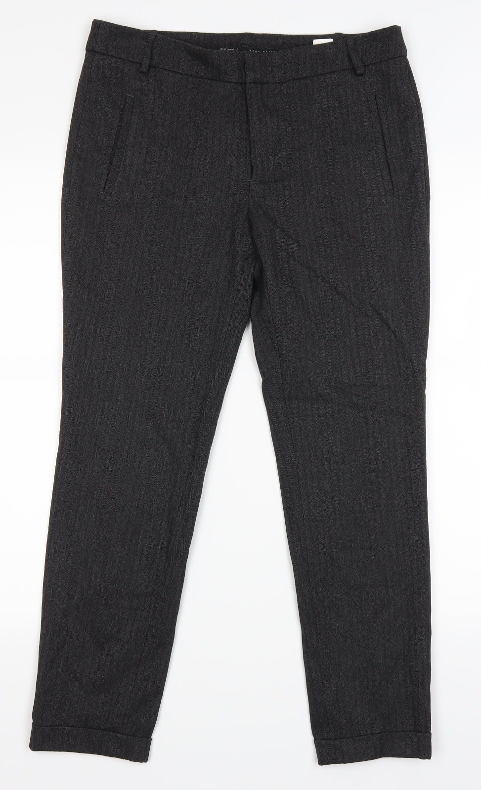 Zara Womens Grey   Trousers  Size 38 L25 in