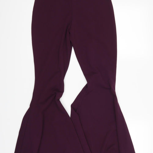 Missguided Womens Purple   Trousers  Size 10 L28 in - flare