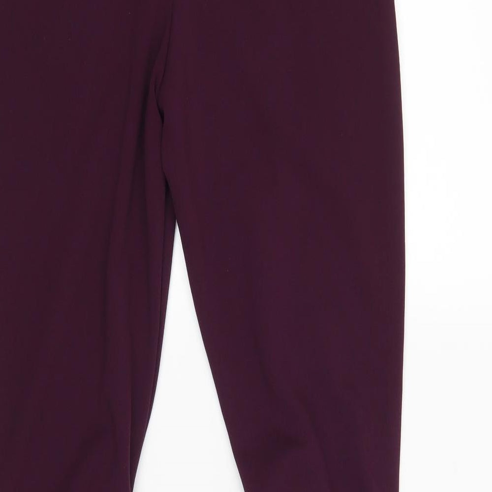 Missguided Womens Purple   Trousers  Size 10 L28 in - flare