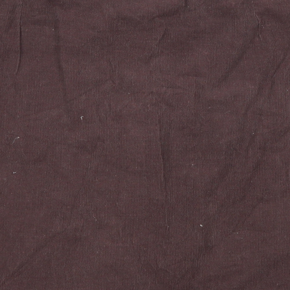 Select Womens Brown  Corduroy A-Line Skirt Size 16