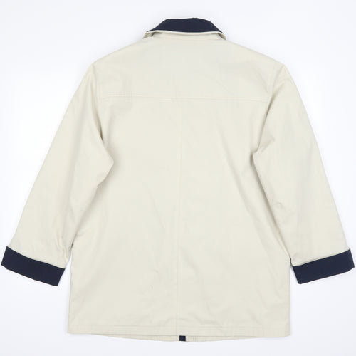 Preworn Womens Ivory   Jacket Coat Size 12