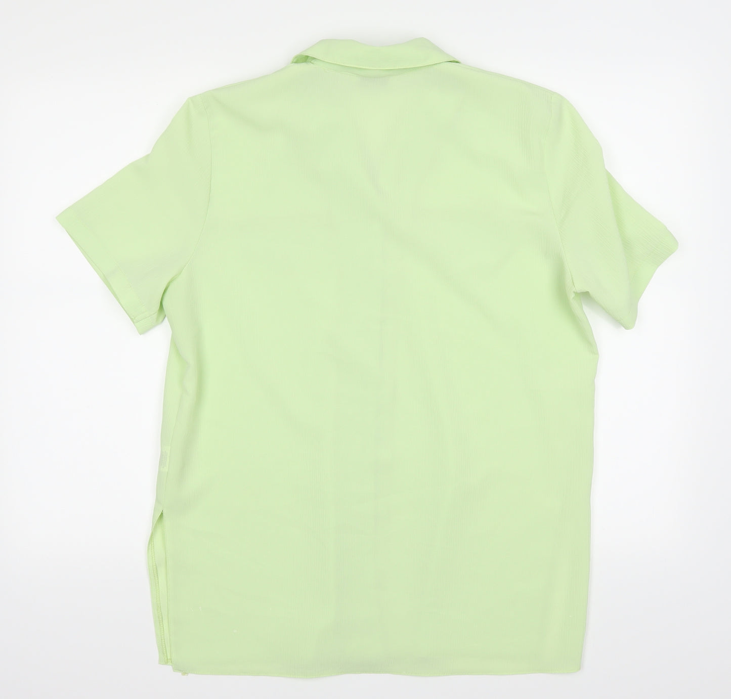 Design Essentials Womens Green   Basic Button-Up Size 14