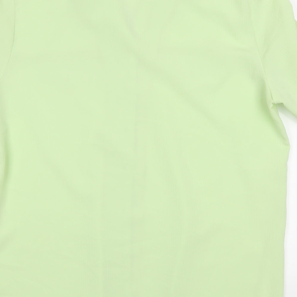 Design Essentials Womens Green   Basic Button-Up Size 14