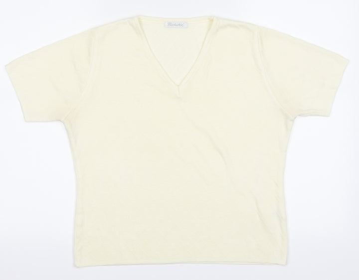 Berkertex Womens Yellow Basic T-Shirt Size 14