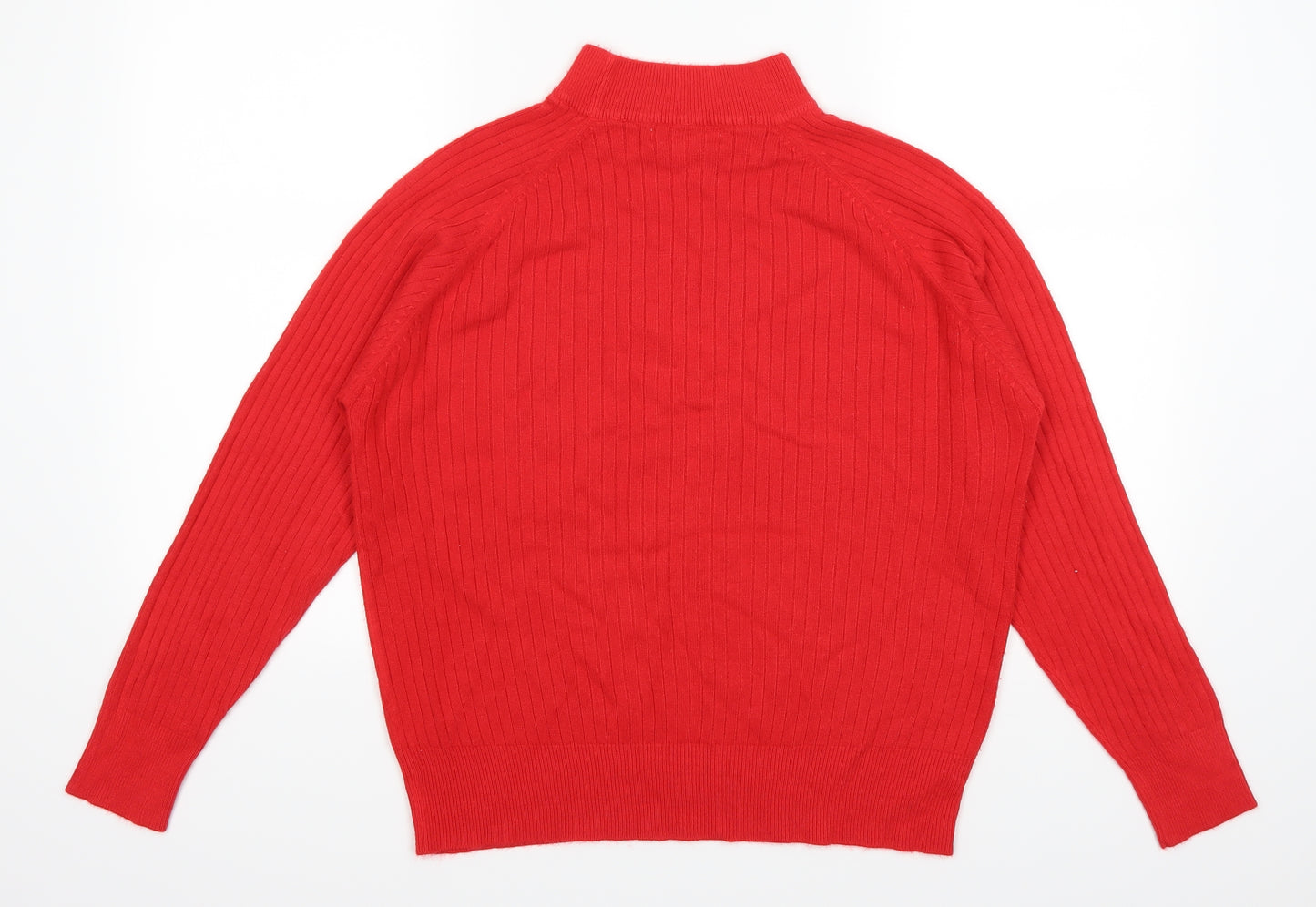 Affections Womens Red   Pullover Jumper Size L