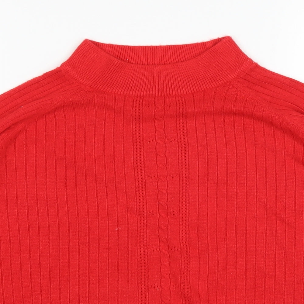 Affections Womens Red   Pullover Jumper Size L