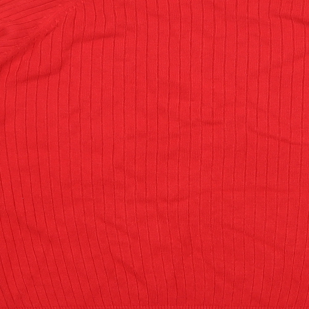 Affections Womens Red   Pullover Jumper Size L