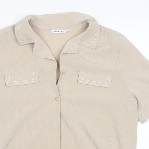 Berkertex Womens Brown   Basic Button-Up Size 16