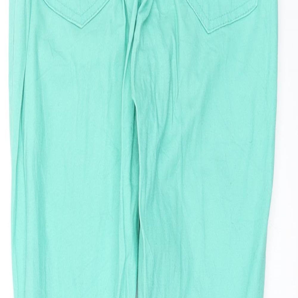 Pieces Womens Green   Straight Jeans Size M L28 in