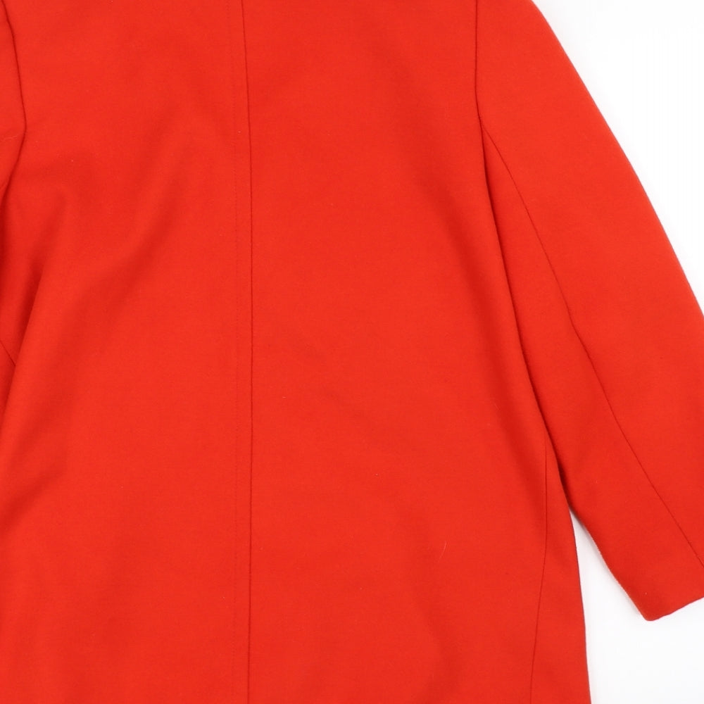 BHS Womens Red   Overcoat Coat Size 14