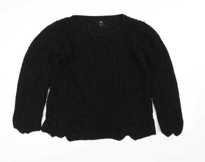 H&M Womens Black   Pullover Jumper Size S