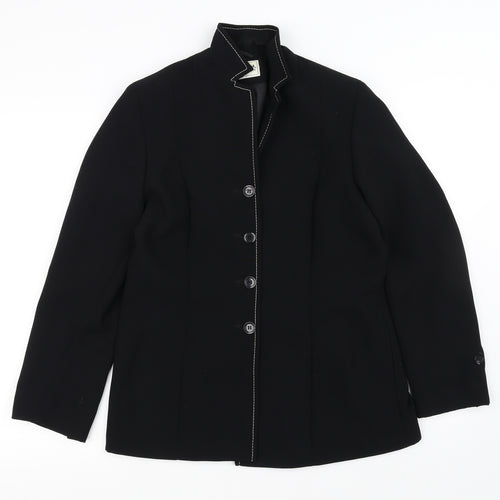 Smith Collection Womens Black   Overcoat Coat Size 12