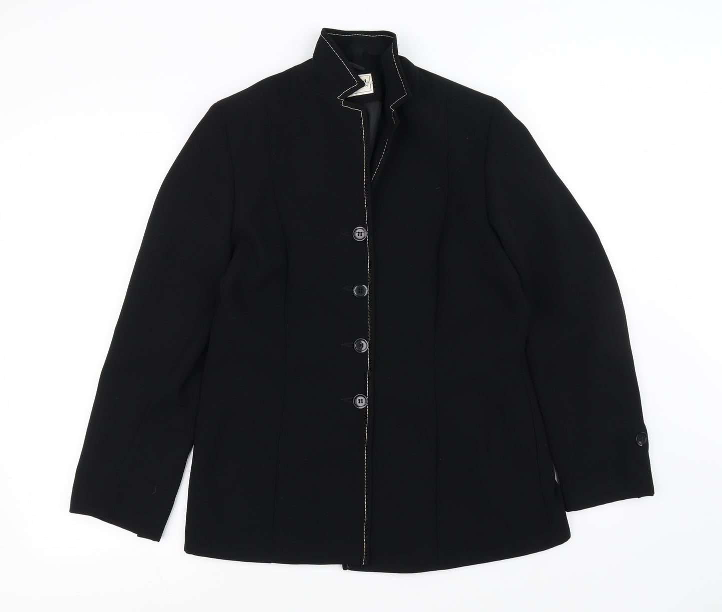 Smith Collection Womens Black   Overcoat Coat Size 12