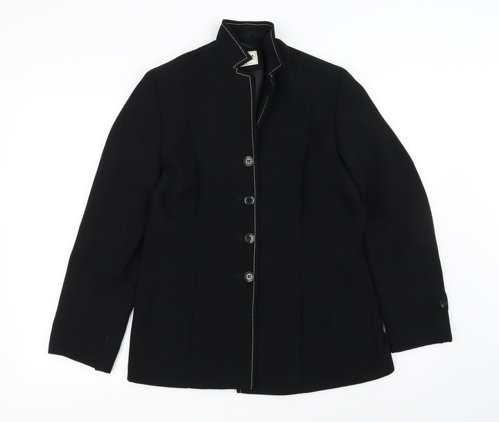 Smith Collection Womens Black   Overcoat Coat Size 12
