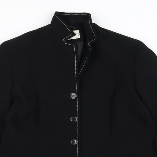 Smith Collection Womens Black   Overcoat Coat Size 12