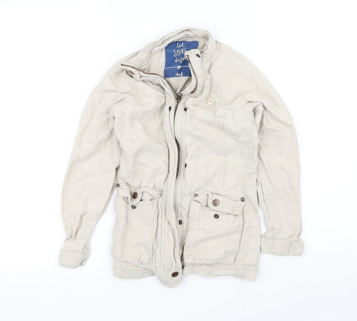 NEXT Girls White   Overcoat Coat Size 9 Years