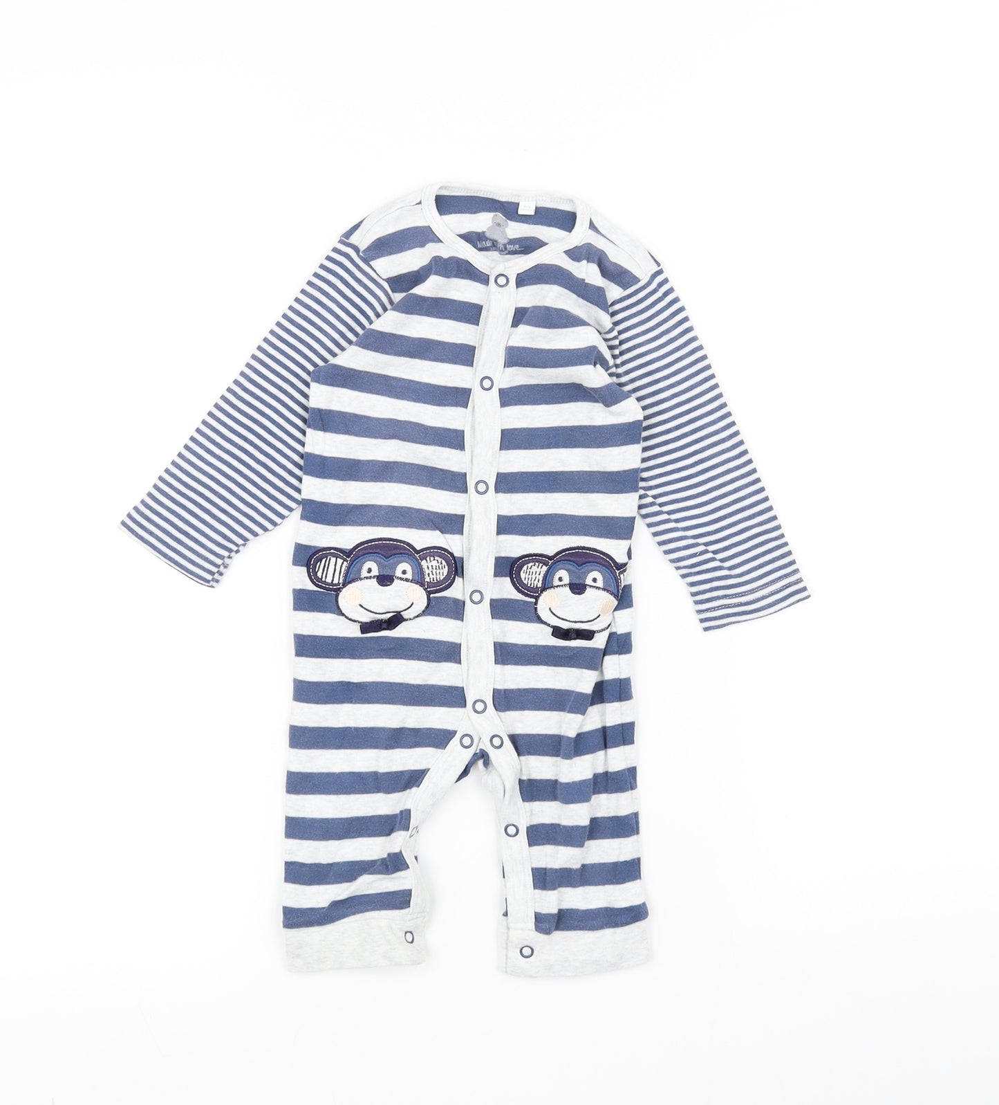 Preworn Baby Blue   Babygrow One-Piece Size 6-9 Months