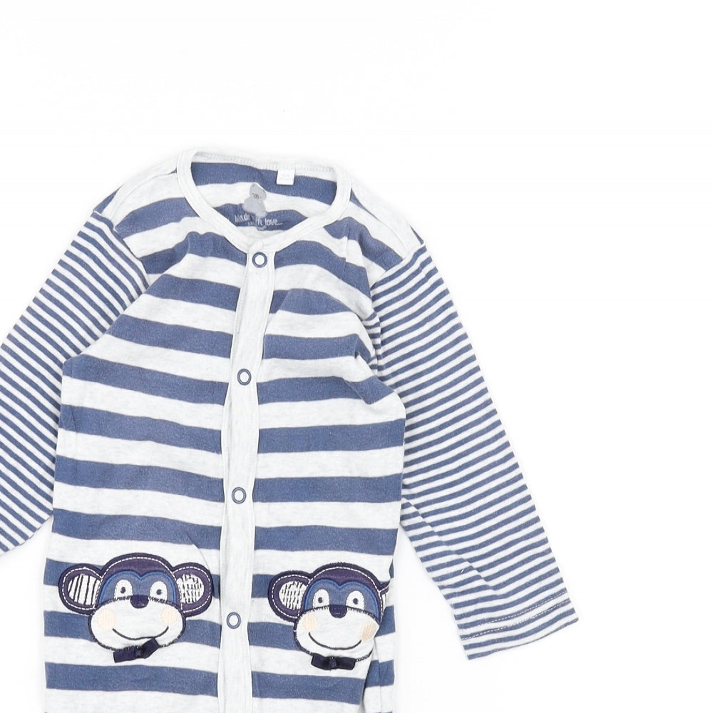 Preworn Baby Blue   Babygrow One-Piece Size 6-9 Months
