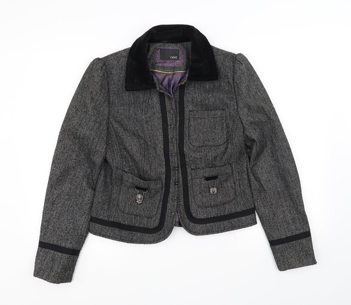 NEXT Womens Grey Overcoat Coat Size M