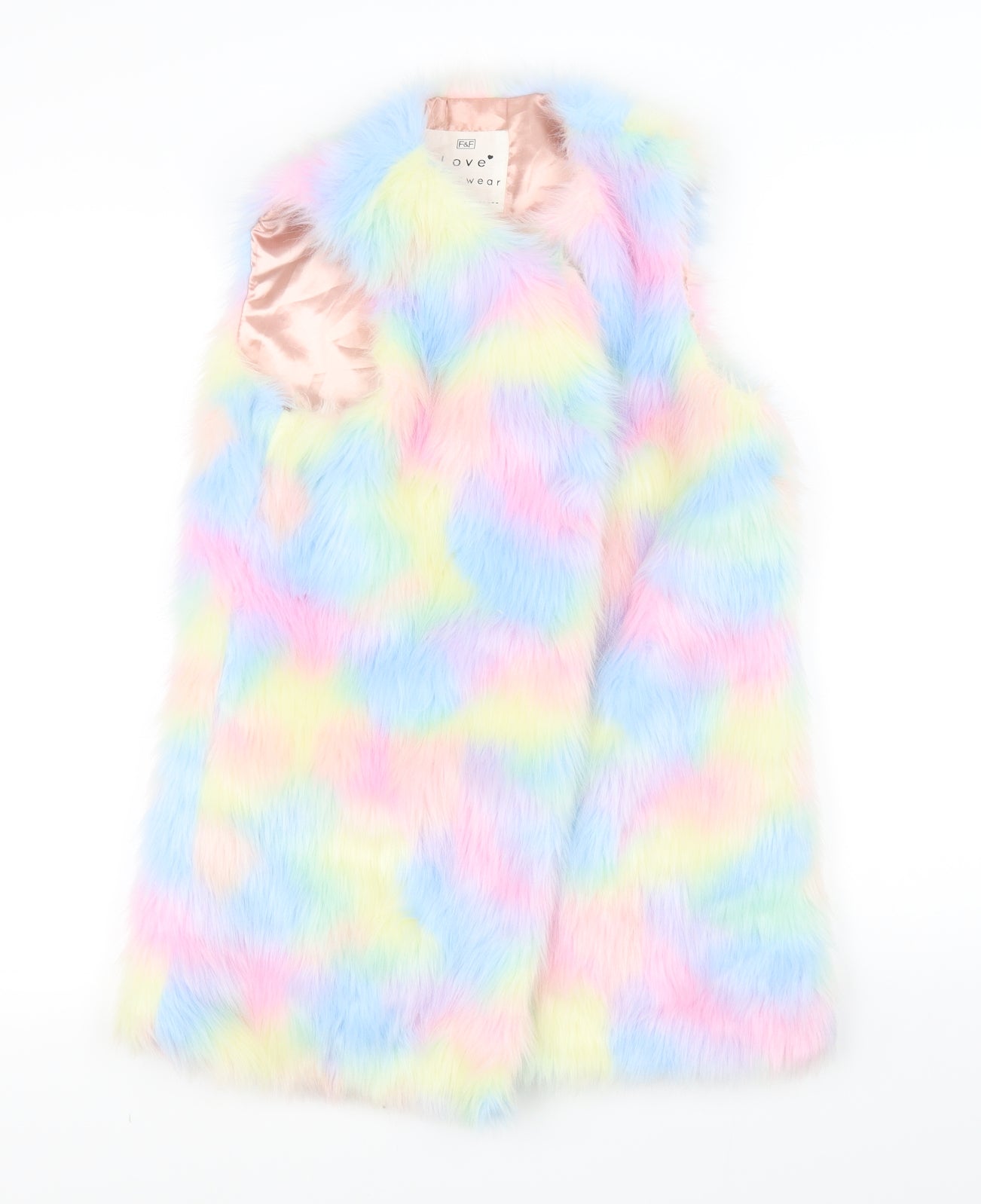 F&F Girls Multicoloured   Overcoat Coat Size 13-14 Years