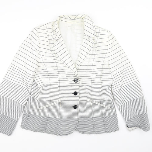 Bonita Womens White   Overcoat Coat Size 16