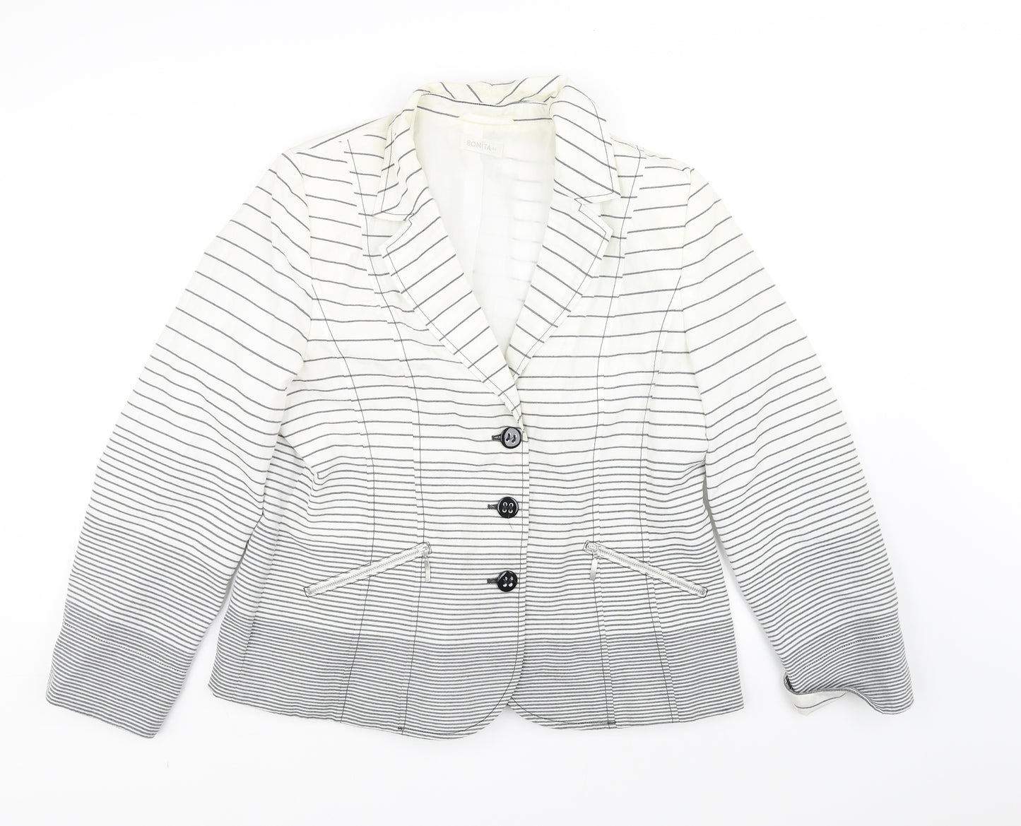 Bonita Womens White   Overcoat Coat Size 16