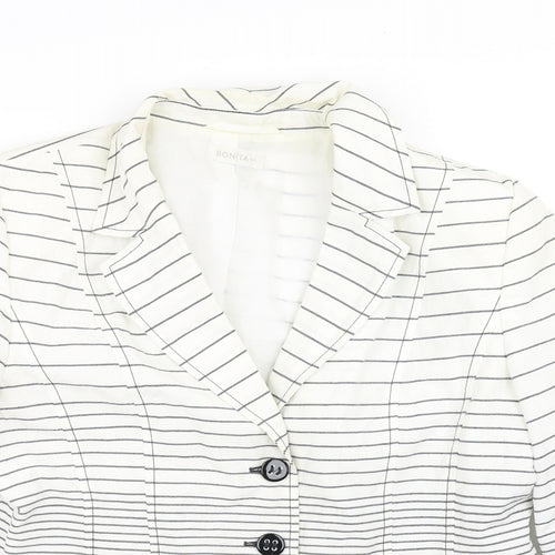 Bonita Womens White   Overcoat Coat Size 16
